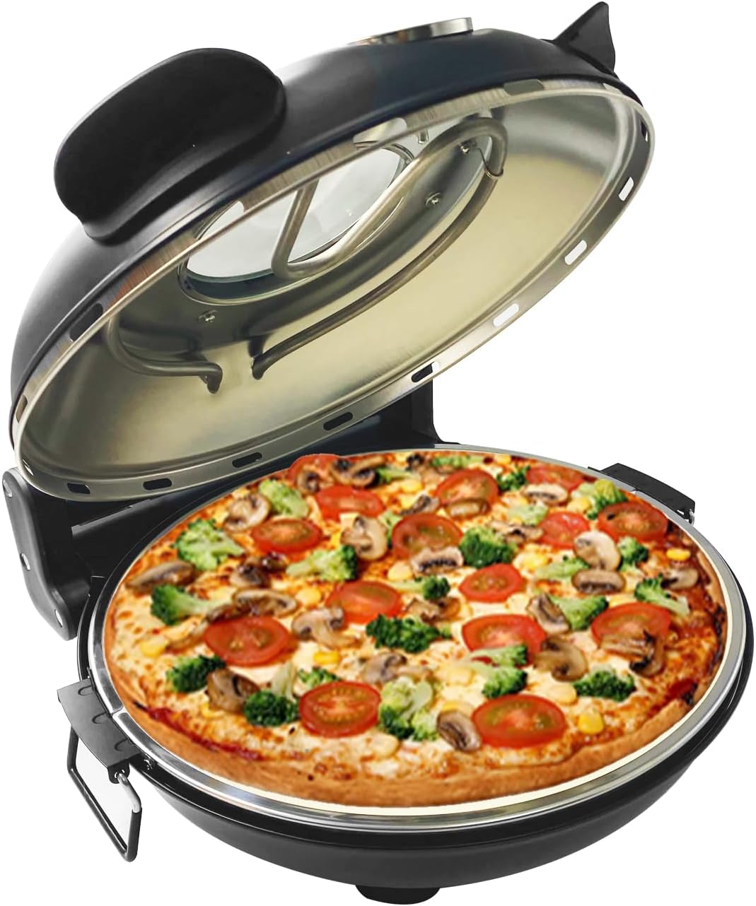 Elektrischer Pizzaofen, Schwarz