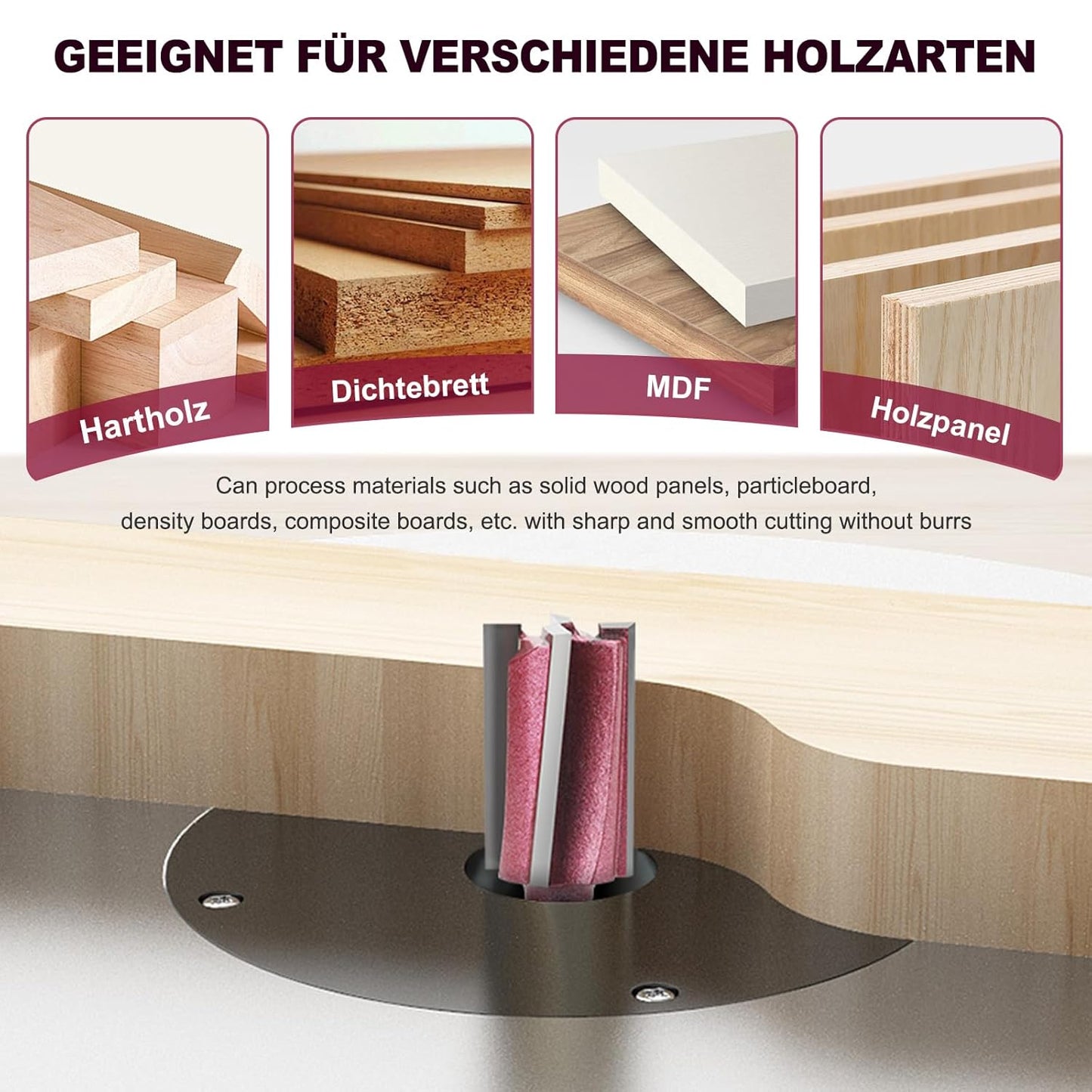 Nutfräser 4 Klingen, Ø:16mm L:30mm(Bodenreinigung Fräser)