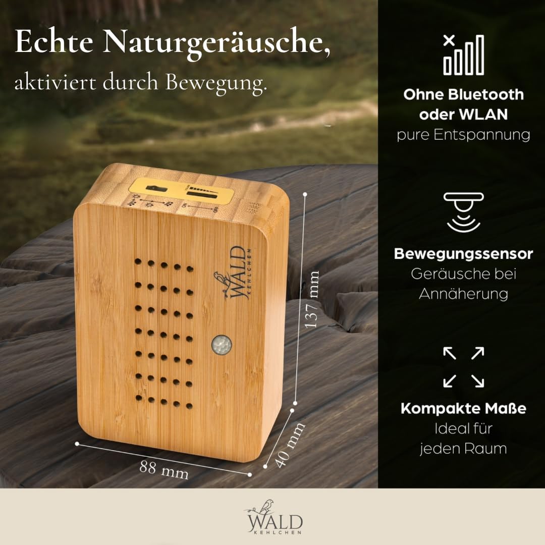 Vogelgezwitscher Soundbox mit Bewegungsmelder & Nachtlicht