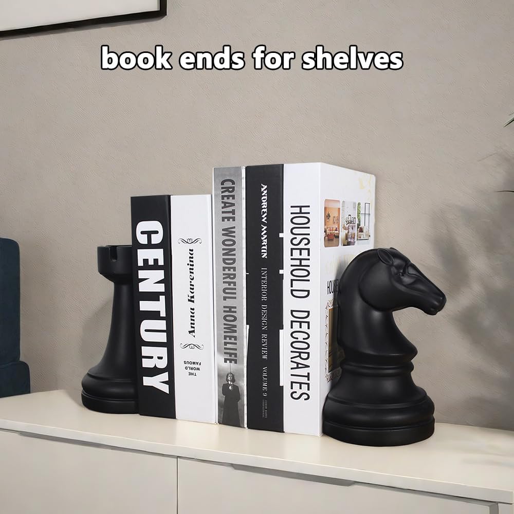 Dekorative Schachbuchstützen, Schwarz