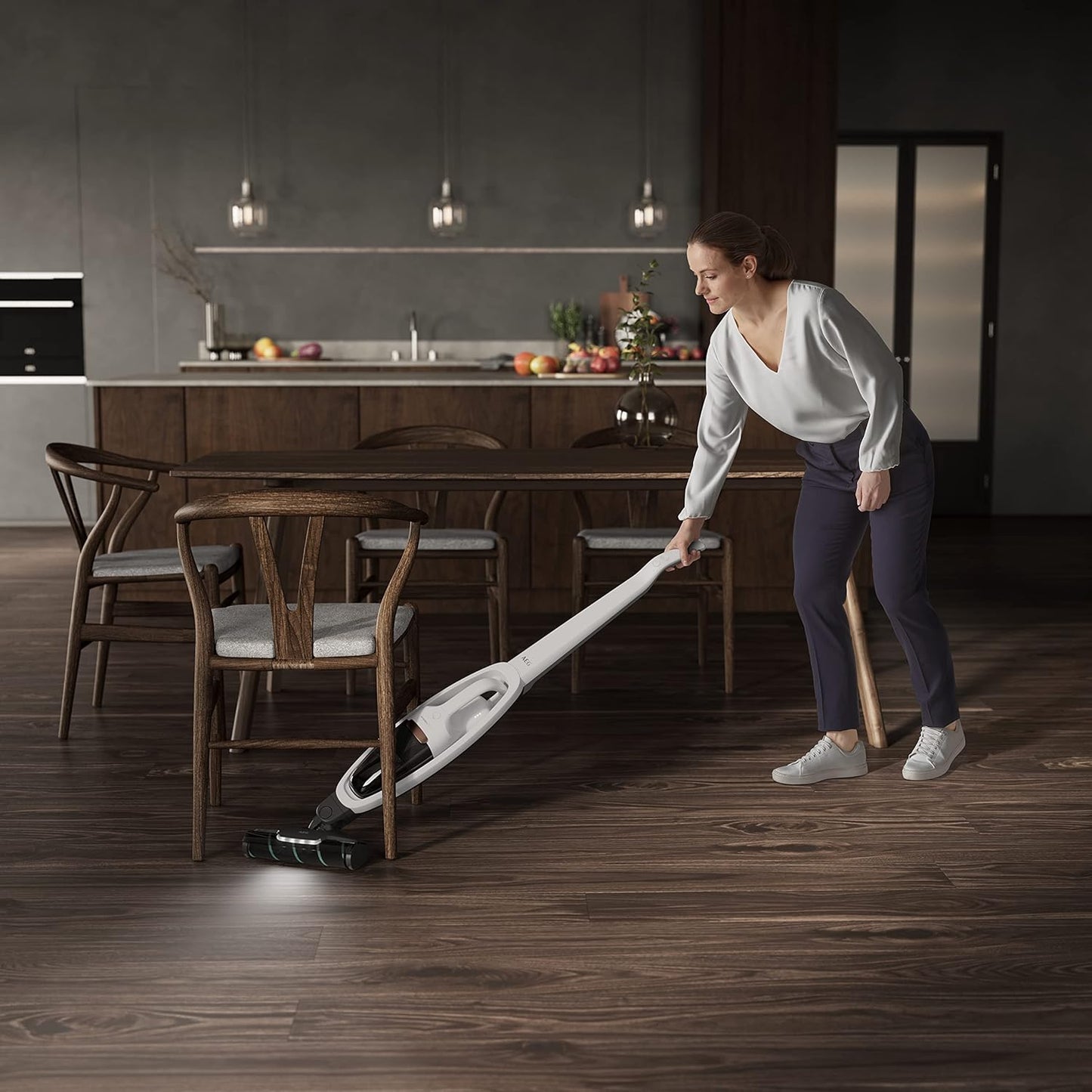 HYGIENIC 5000 AS52HP25SH - Kabelloser 2in1 Akku-Staubsauger mit Zubehör, Modell 2023 25,2V Weiss komplettes Zubehör