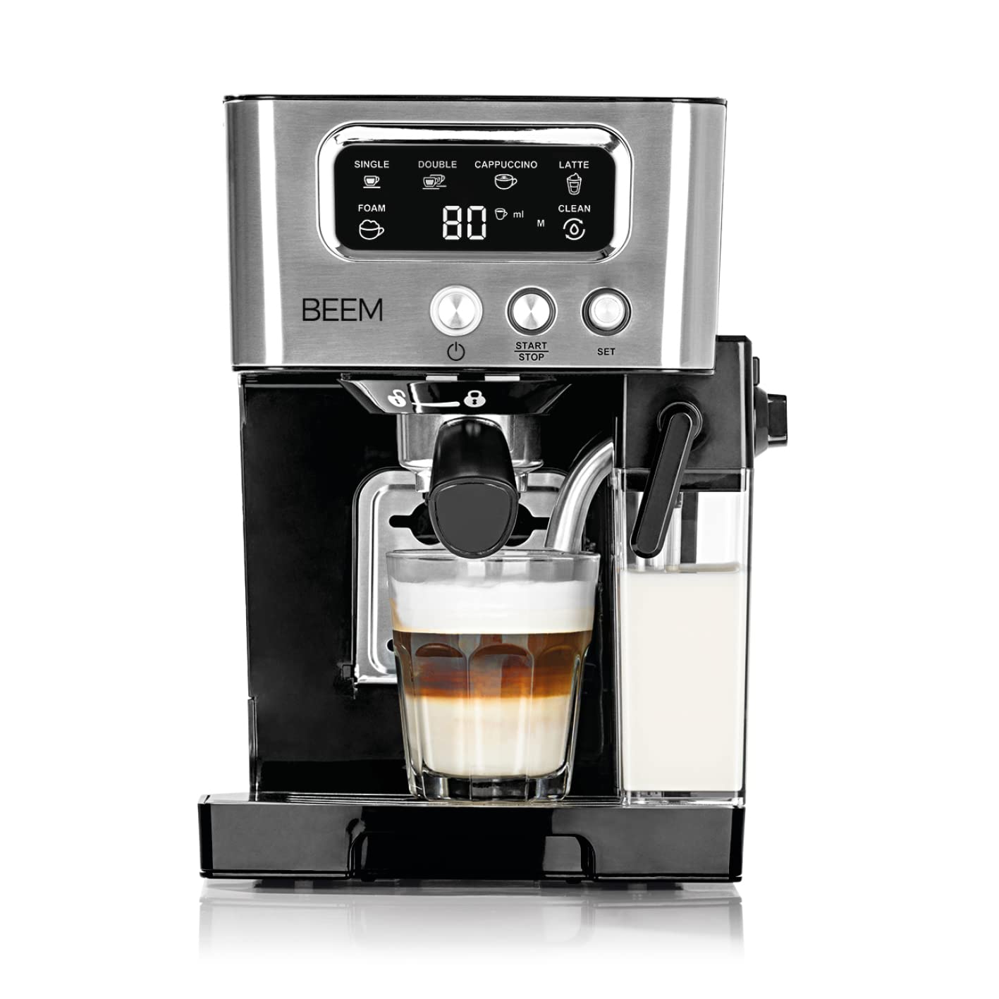 Siebträgermaschine für Espresso & Latte, Siebträgermaschine -15 bar