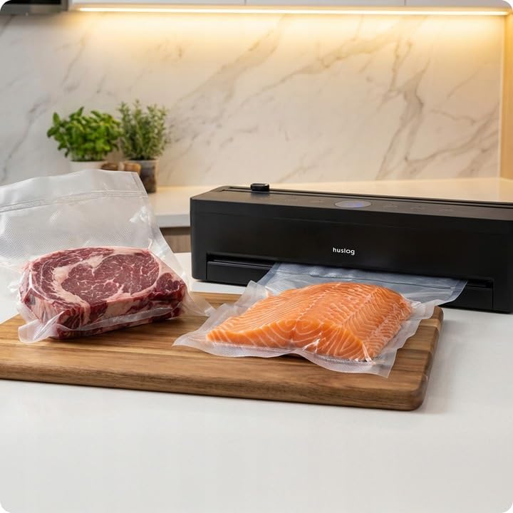 Vakuumiermaschine mit Doppelschweissnaht & Sous Vide Funktion