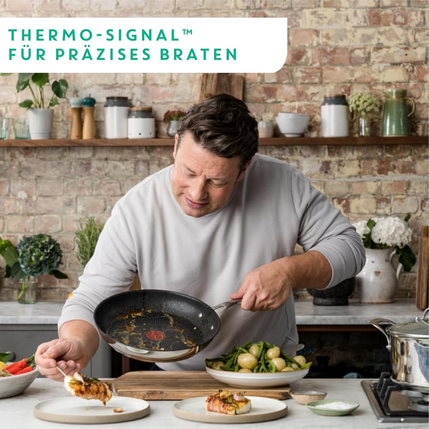 Jamie Oliver Cook's Direct On Pfanne, ohne Rezeptheft