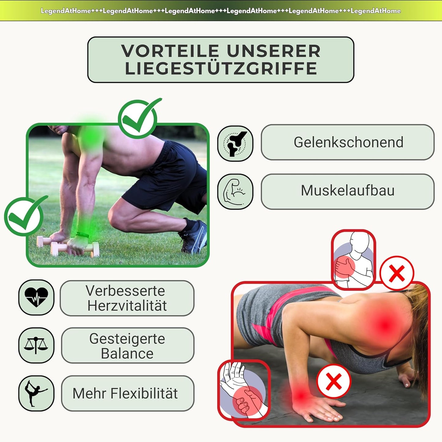 2er-Set Gelenkschonende Parallettes, Buche Small