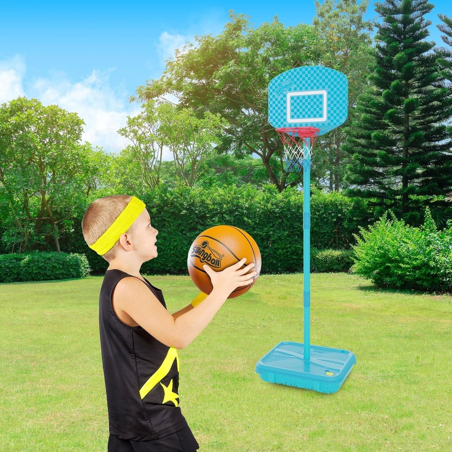 Höhenverstellbarer Basketballkorb für Kinder, Swingball Junior Basketball
