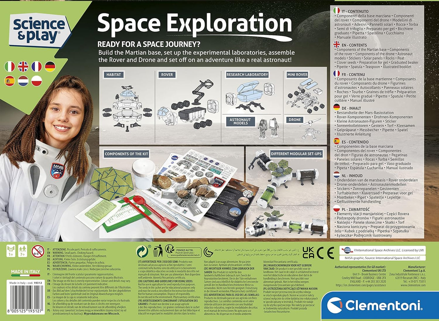 NASA Space Exploration Experimentierkasten, NASA Space Explorations