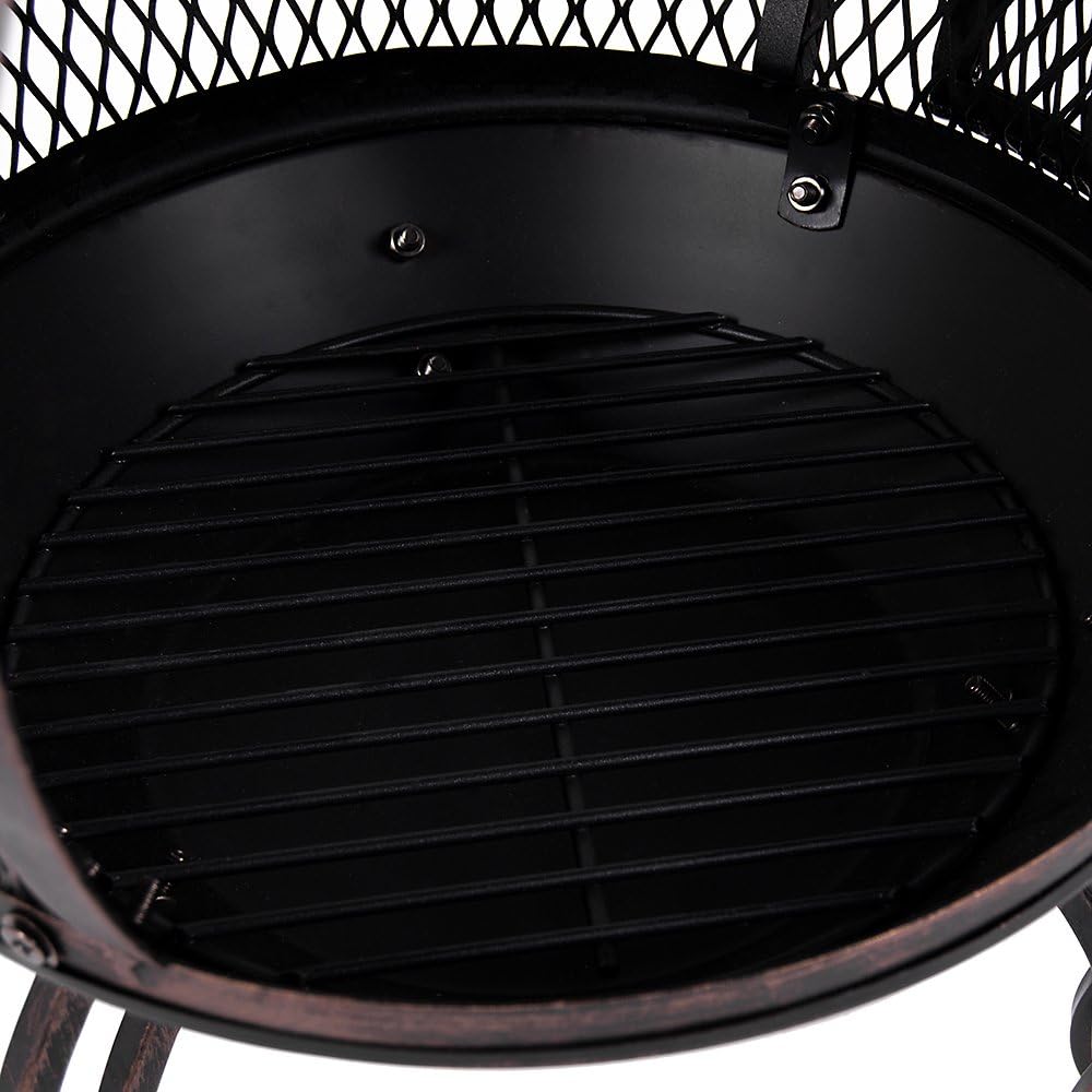 Gartenkamin mit Grillfunktion, Modern