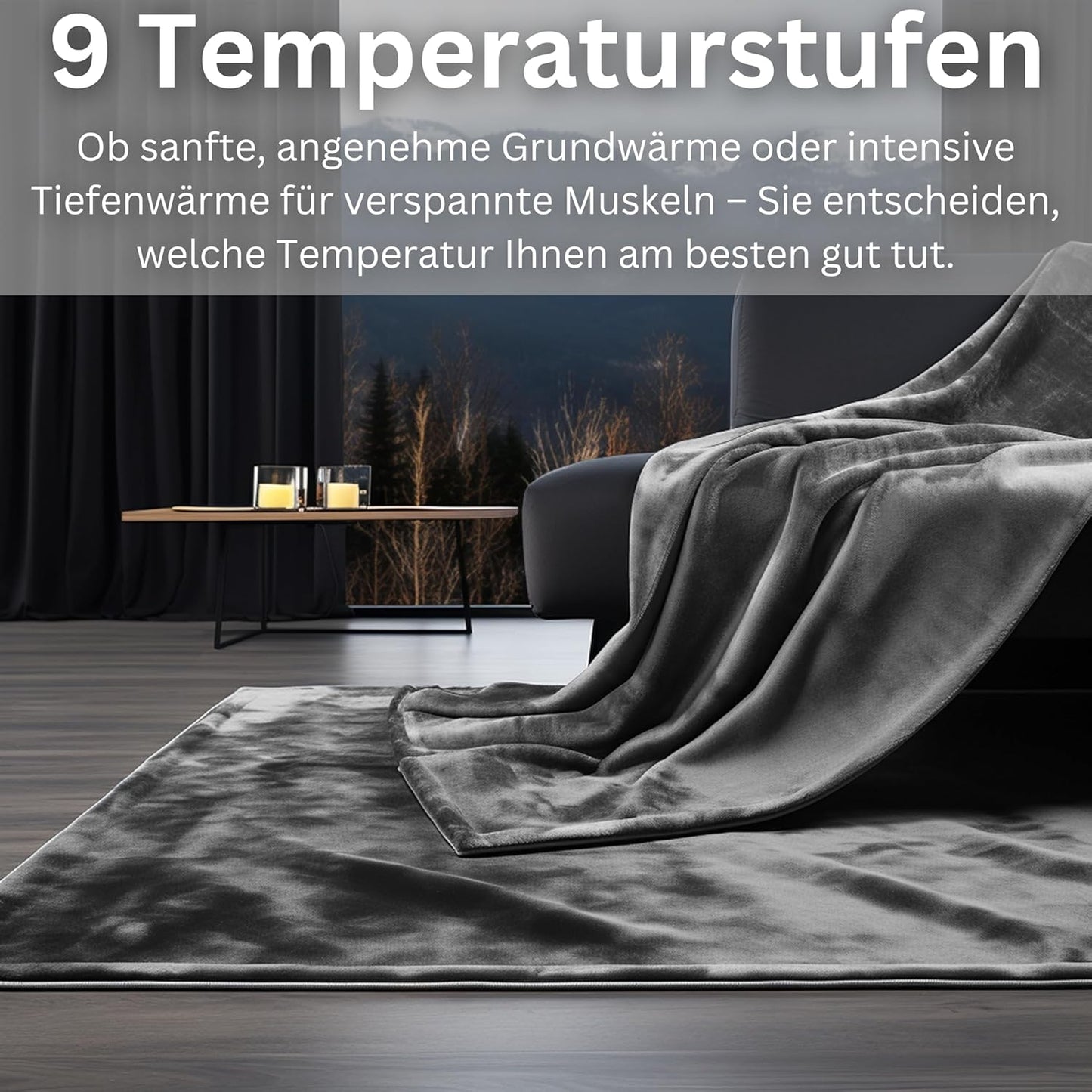 Elektrische Heizdecke mit Abschaltautomatik