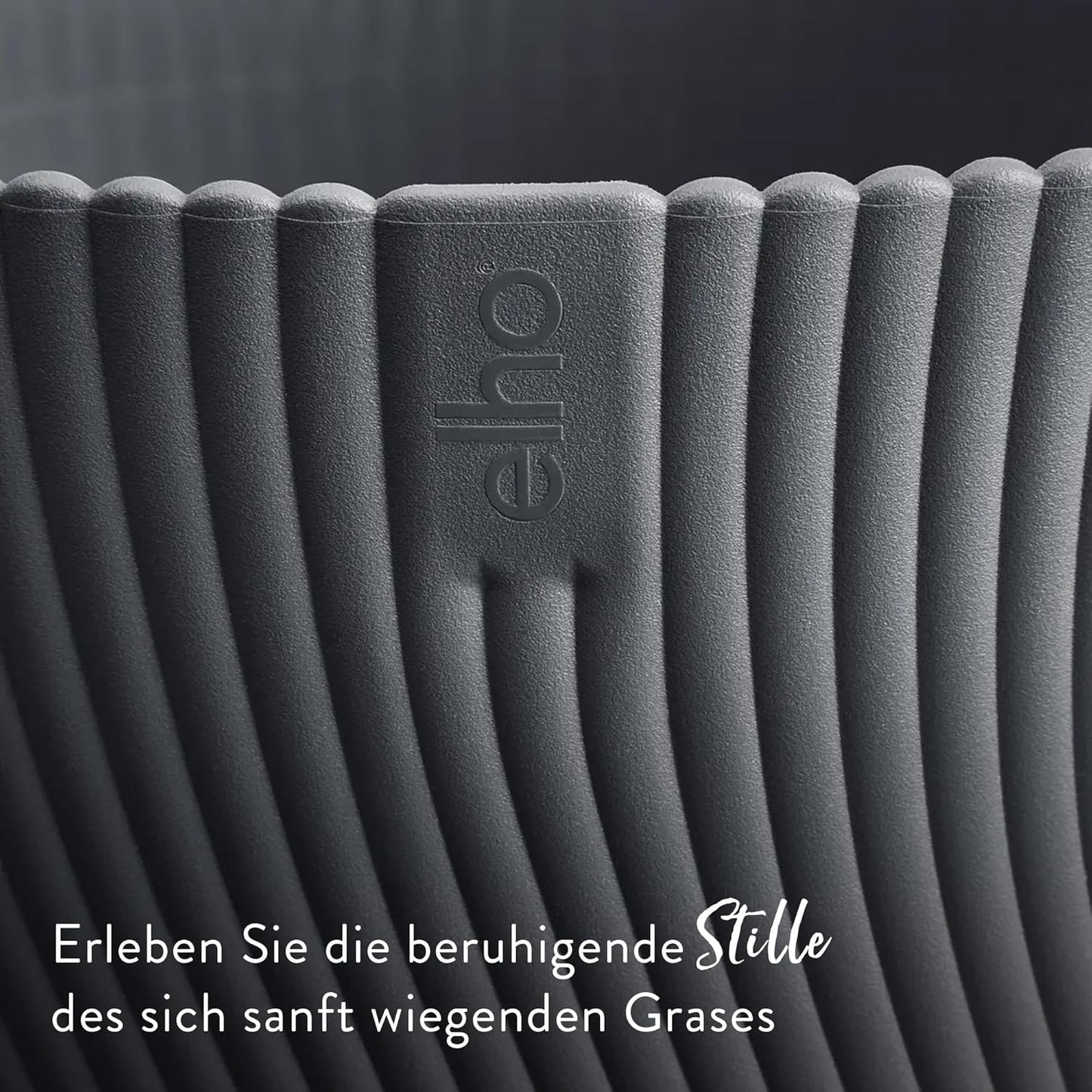 Pflanzentopf Sereh Rund 40 cm Schwarz, 40 cm Anthracite