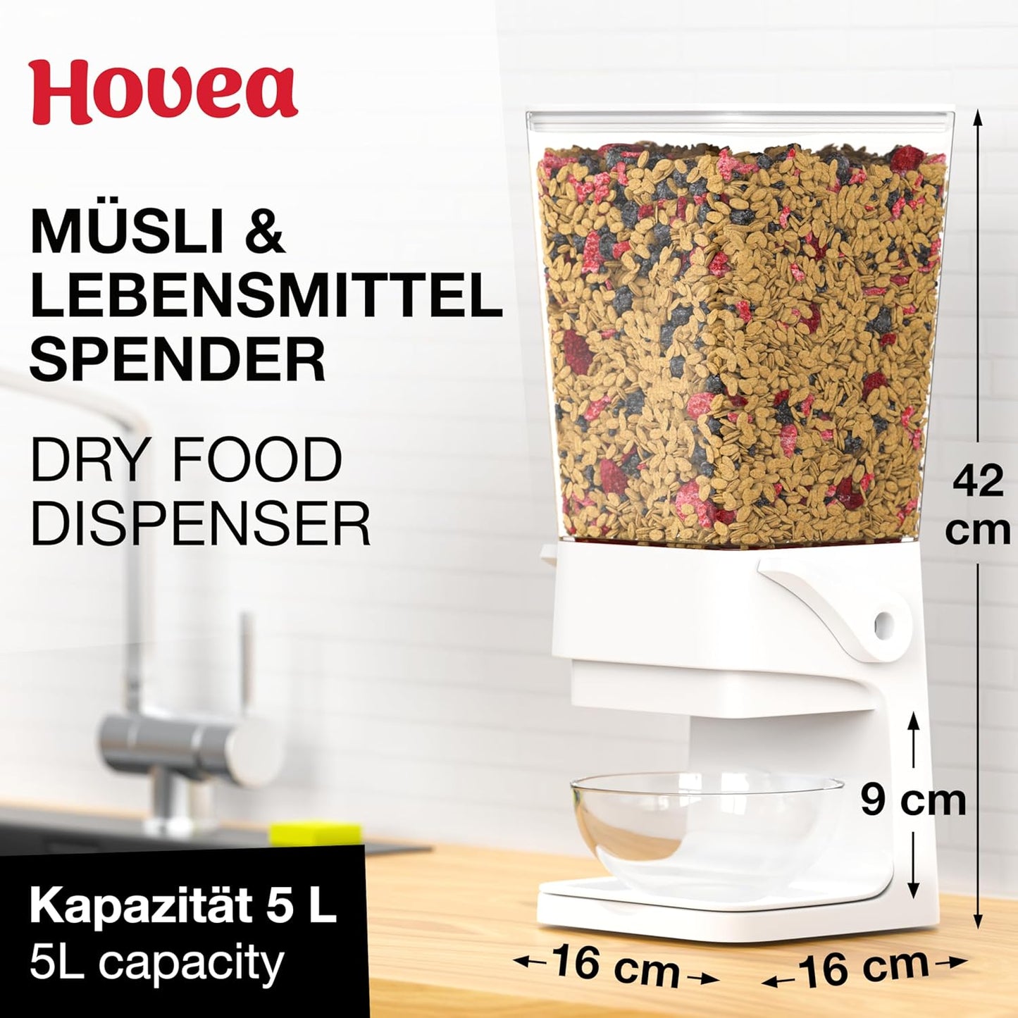 Müslispender, Weiß