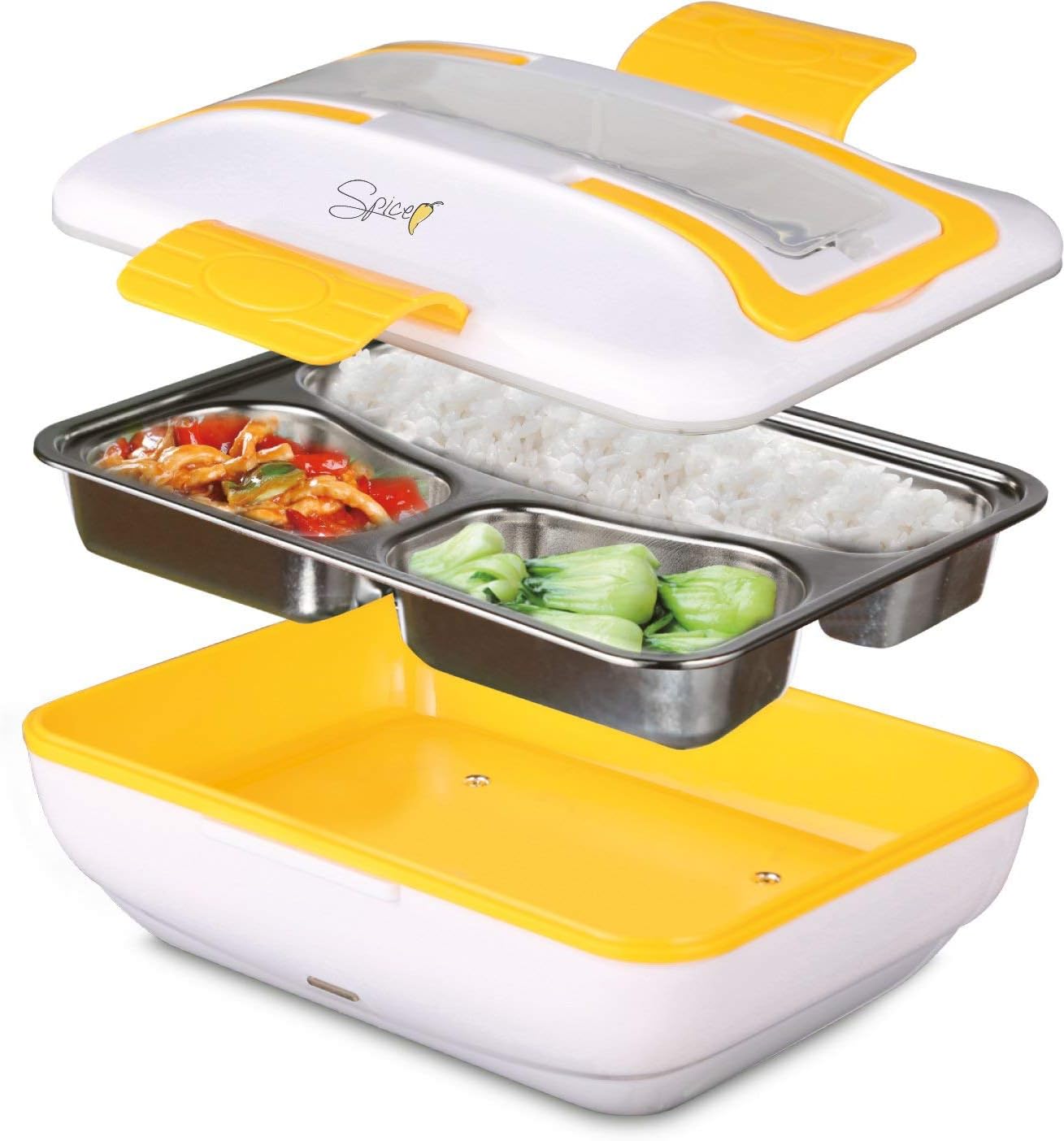 Amarillo INOX - elektrischer Speisenwärmer mit Edelstahlbehälter, Vaschetta estraibile acciao Inox 0,9 L