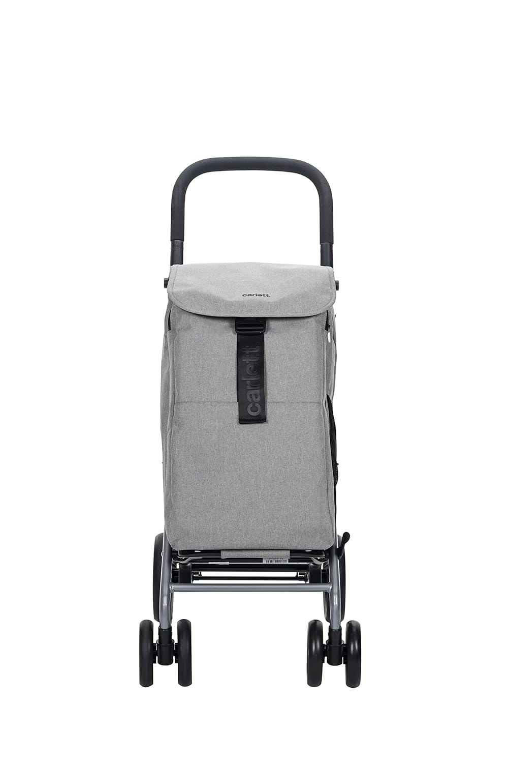 Faltbarer Einkaufswagen mit 4 Rädern und Thermotasche, 53L, Grau