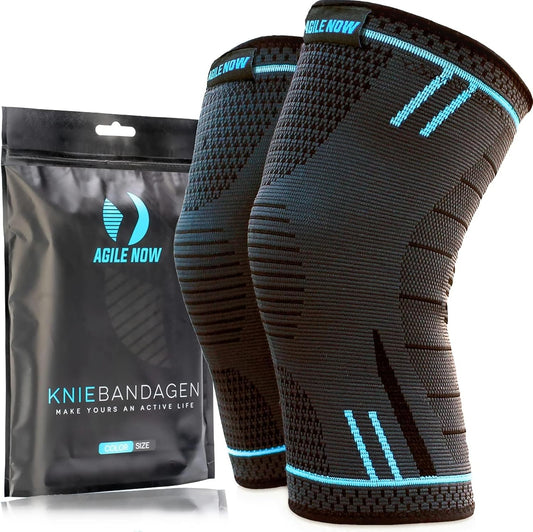 2-teiliges Kniebandagen-Set, L Blue Line