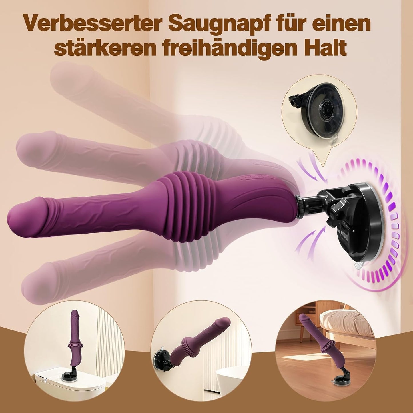 Dildo Vibratorenset mit Heiz- und Stossfunktion