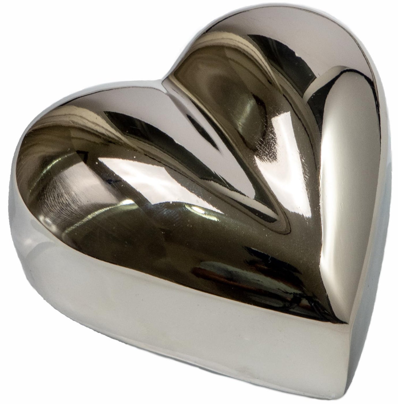 Herzförmige Gedenkurne RHM01, 7,6 cm Silber