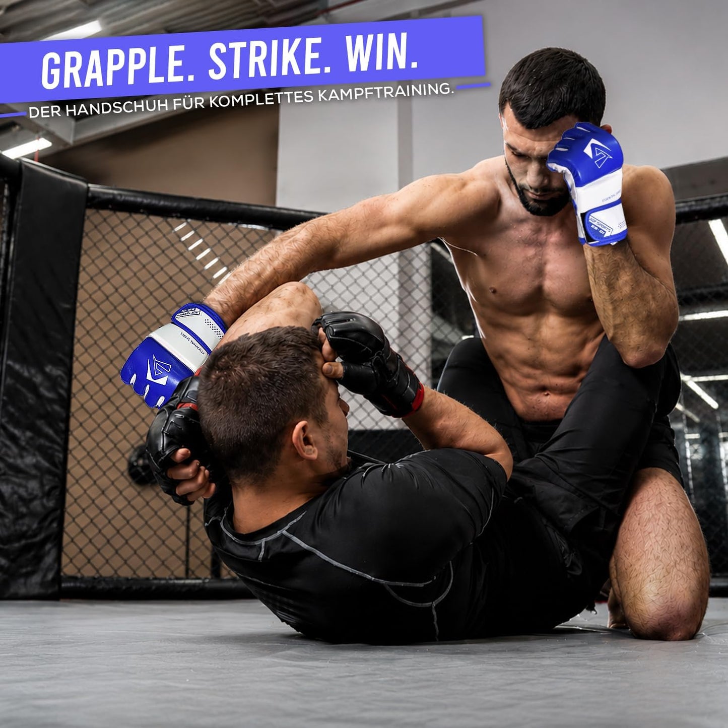 MMA Handschuhe für Training und Sparring, Blau M