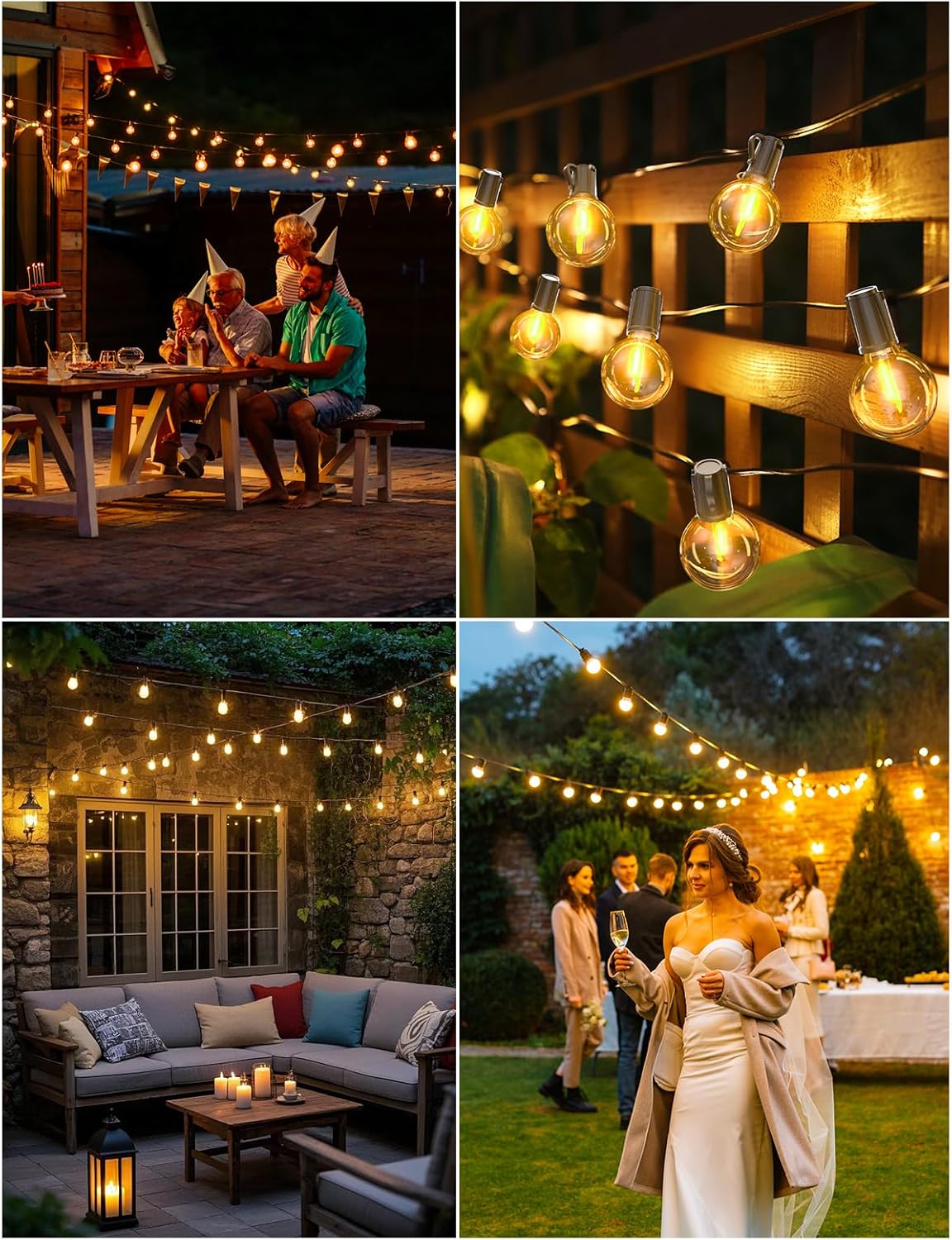 LED Lichterkette mit Timer, dimmbar, erweiterbar, 20.7M/67.9Ft-Câble
