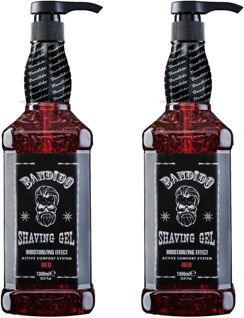 Nicht-schäumendes Rasiergel-Set (2 x 1000 ml), 1 l (2er Pack) Red