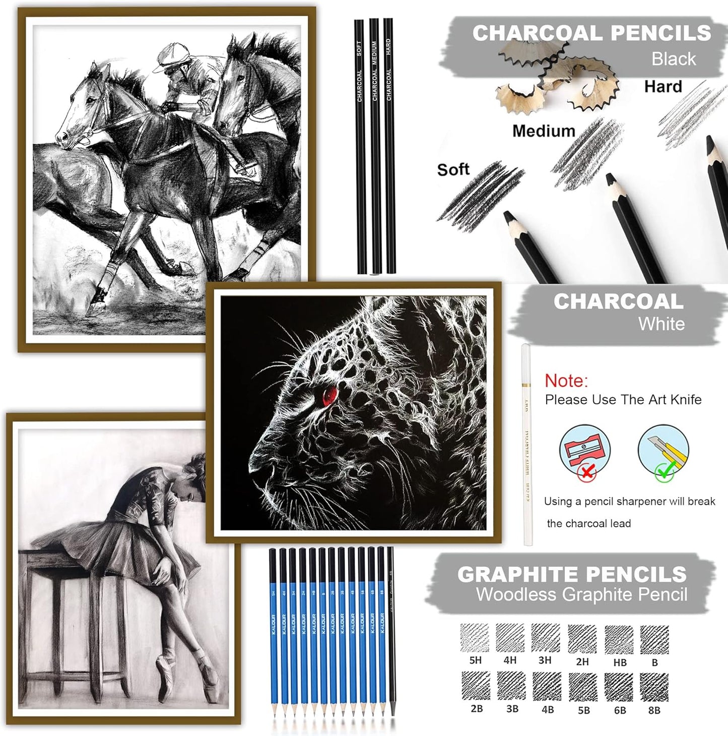 34-teiliges Zeichenkit-Set