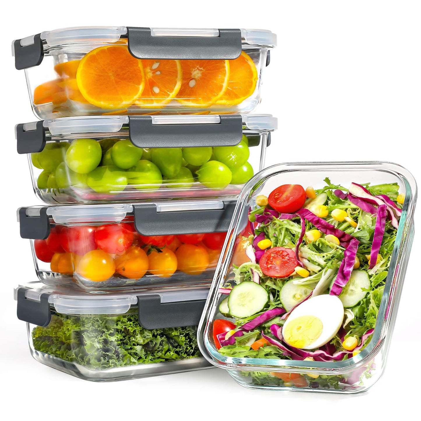 5-teiliges Glasbehälter-Set, LN-5PCS-UK