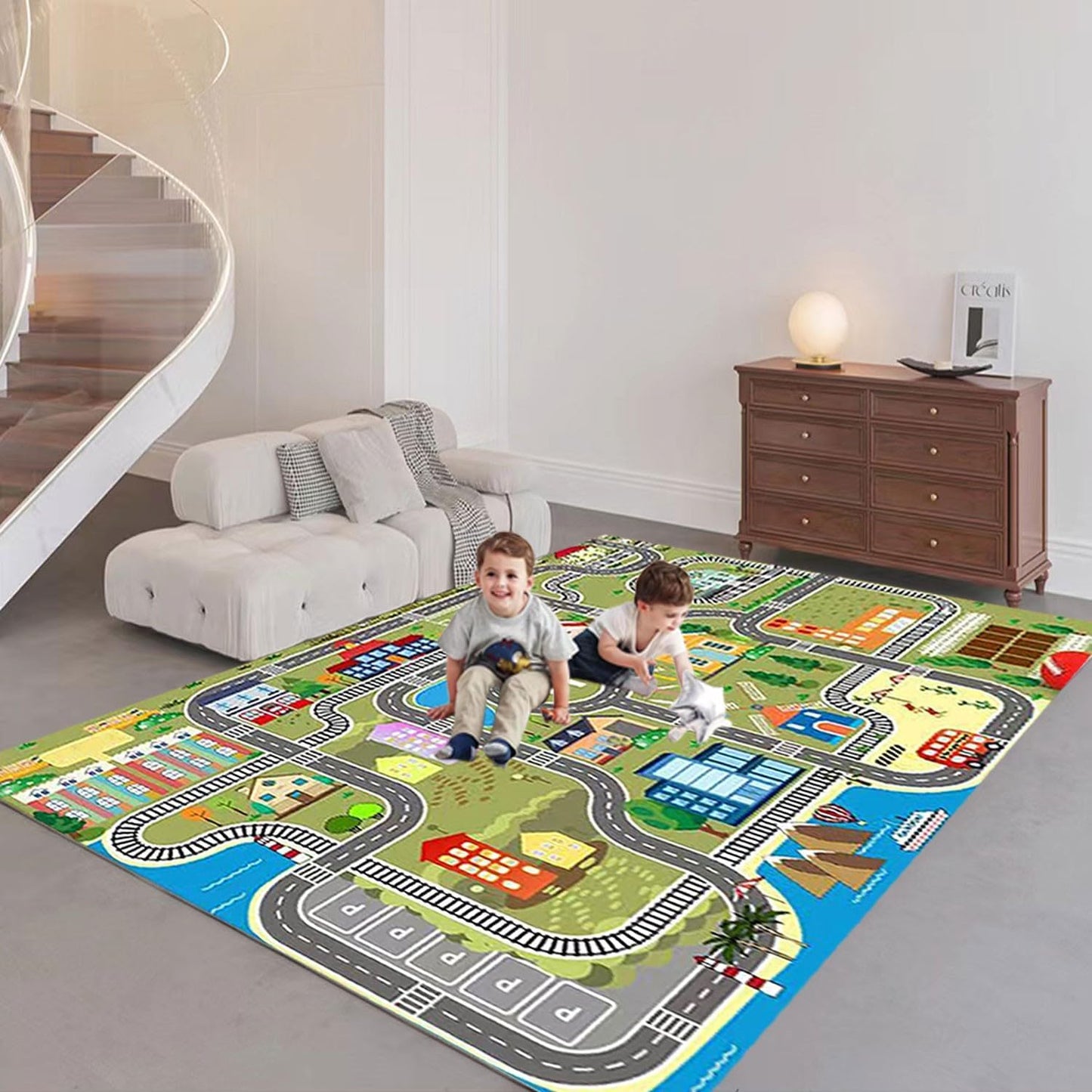 Spielteppich mit Stadtmotiv, 80X160CM B
