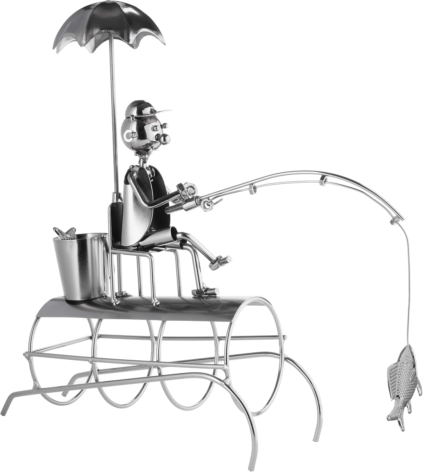 Weinflaschenhalter Angler