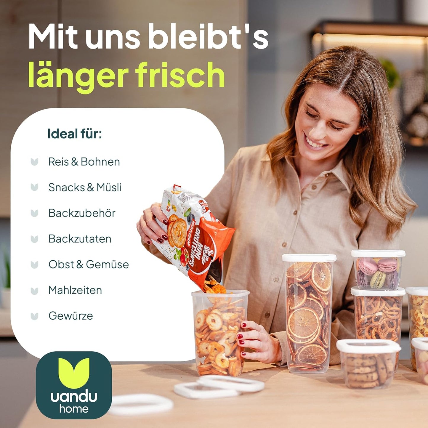 12er-Set Vorratsdosen, 12 Mix-weiss