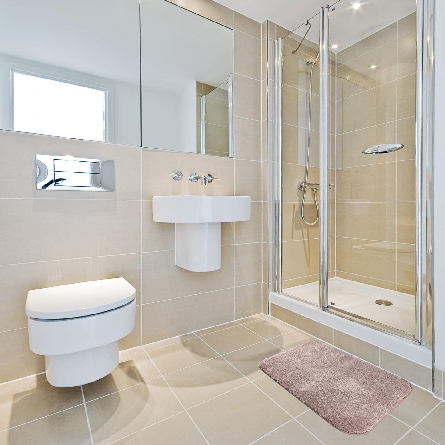 Hochflor Badteppich, 50 x 80 cm (Rechteckig) Braun