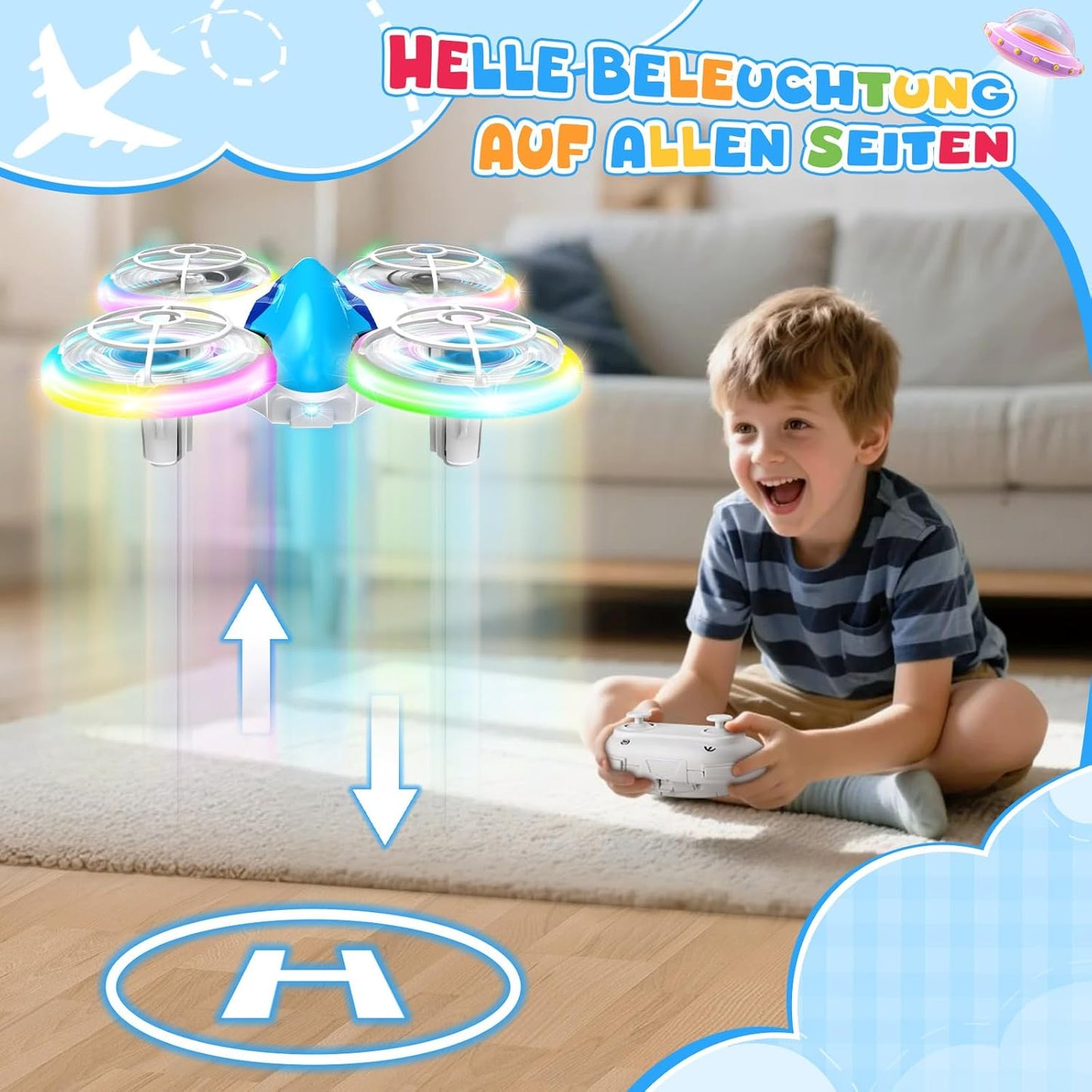 Kinder-Quadrocopter mit LED