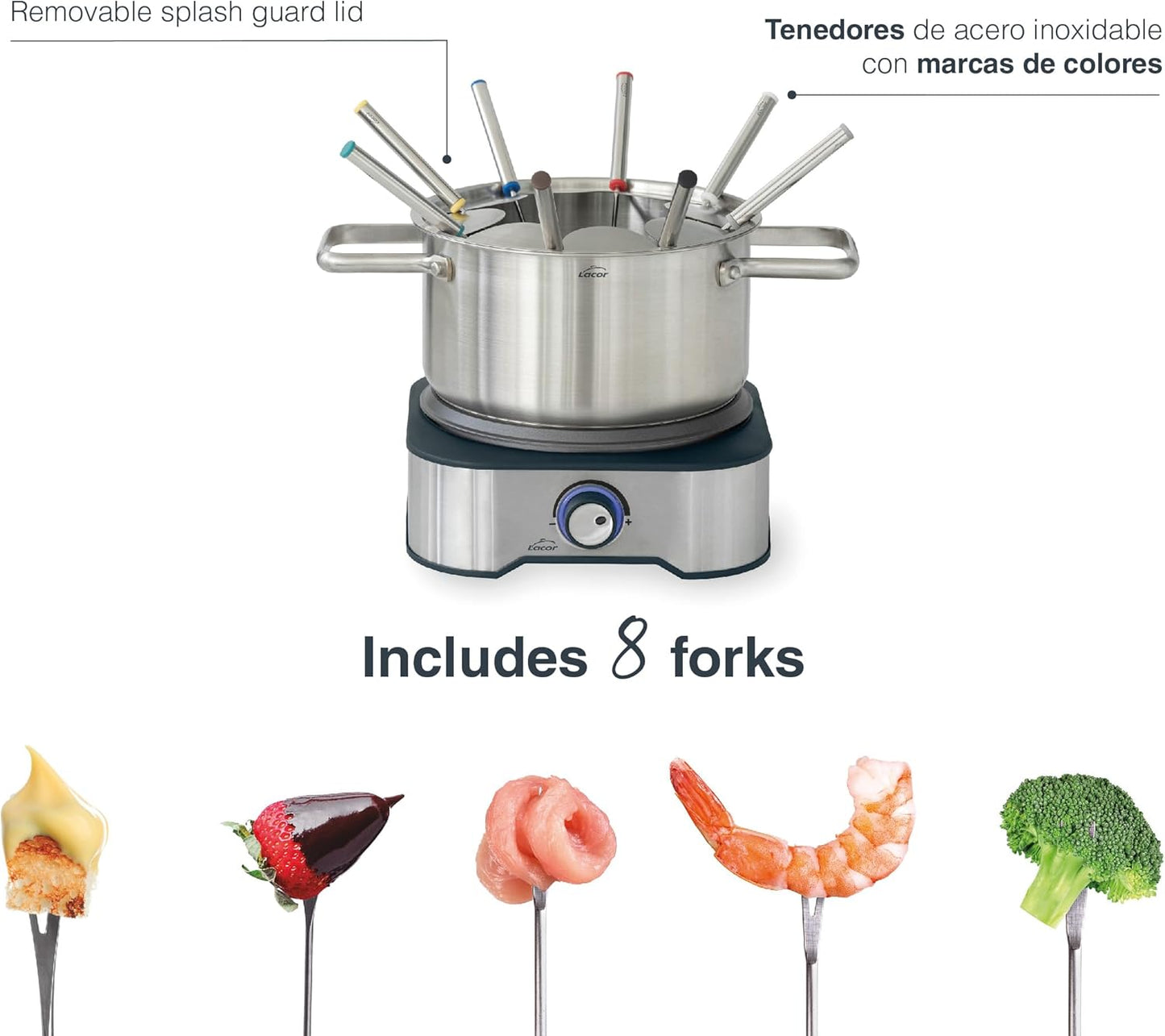 Fondue-Set mit 8 Gabeln