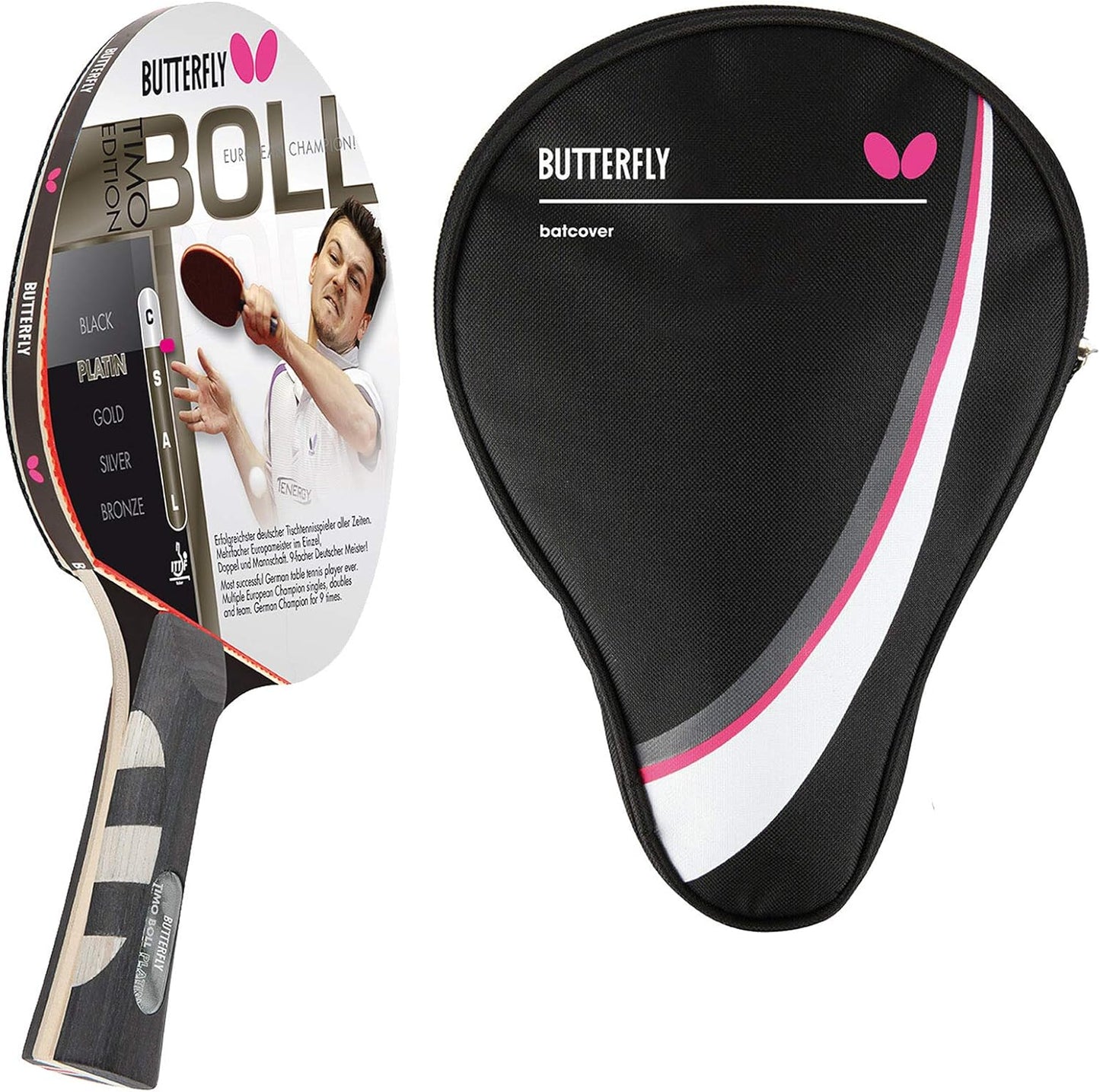 Timo Boll Platin 85025, Bundle mit Case DC1
