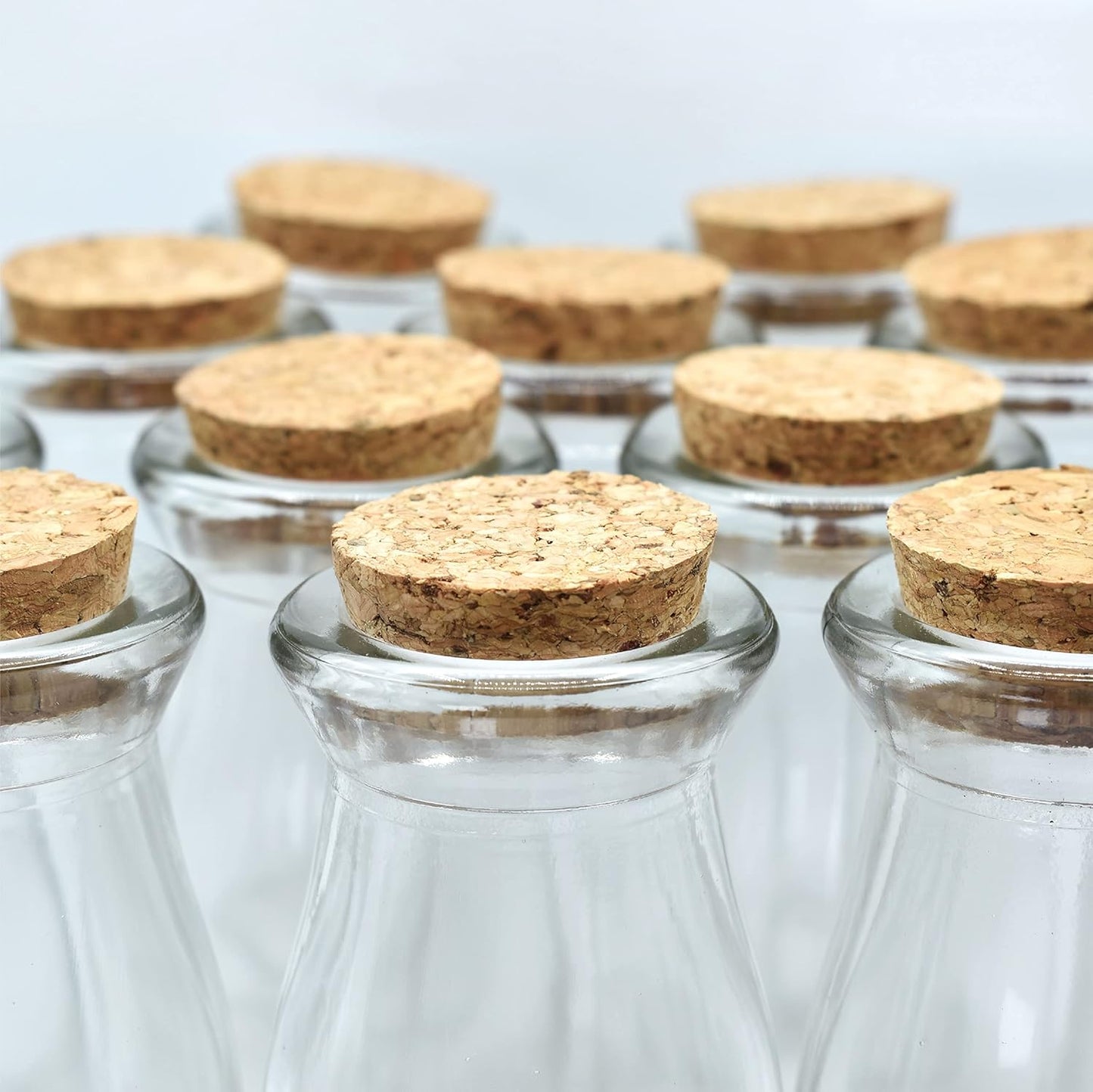 24er-Glasflaschen-Set mit Korkdeckel, 100ml - 24 Bottles