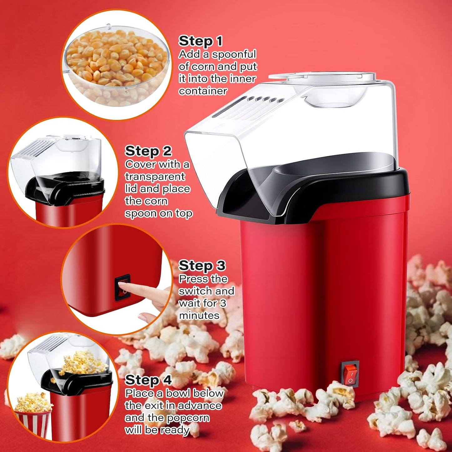 Heissluft-Popcornmaschine