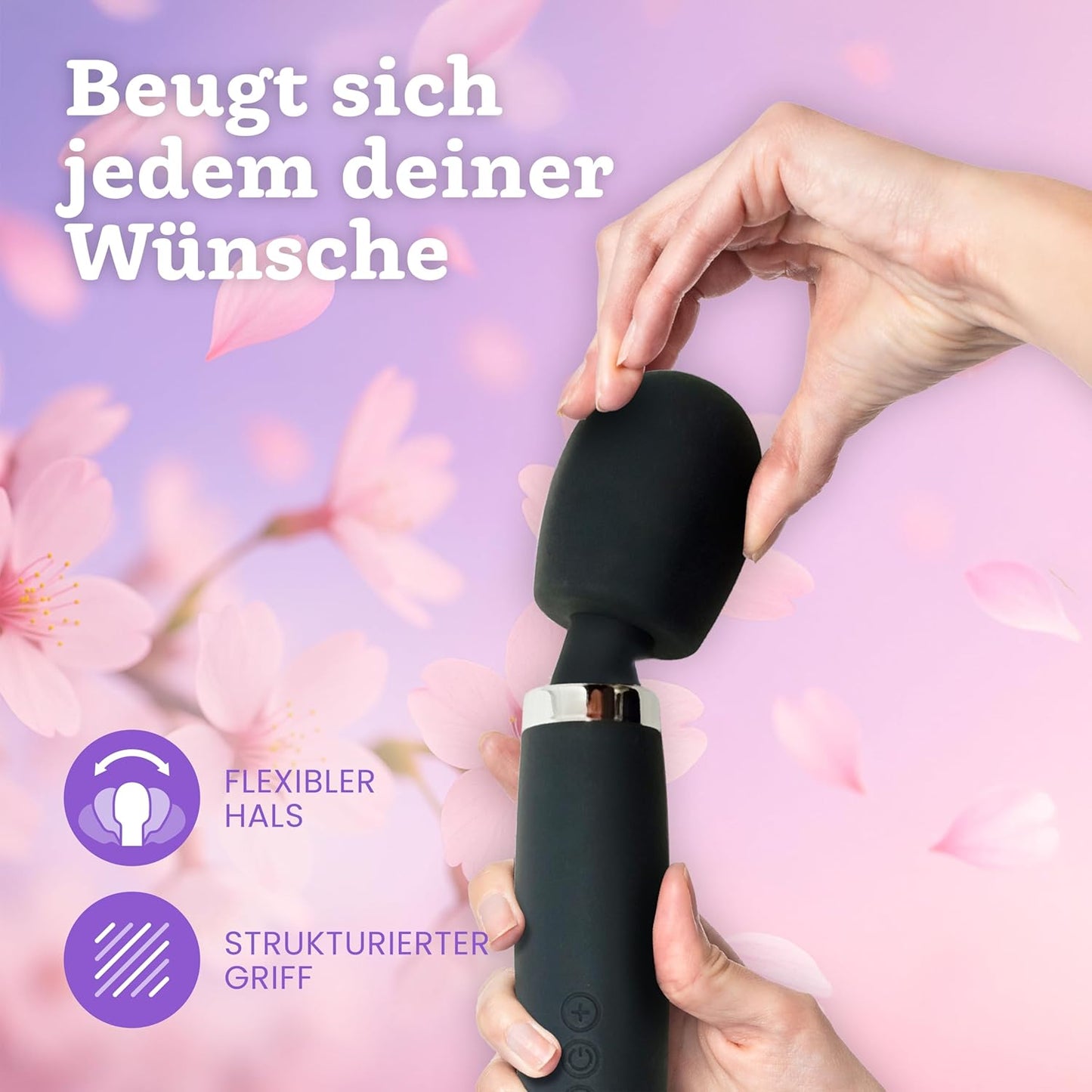 Deluxe Vibrator mit 5 Vibrationsmodi, Tiefschwarz