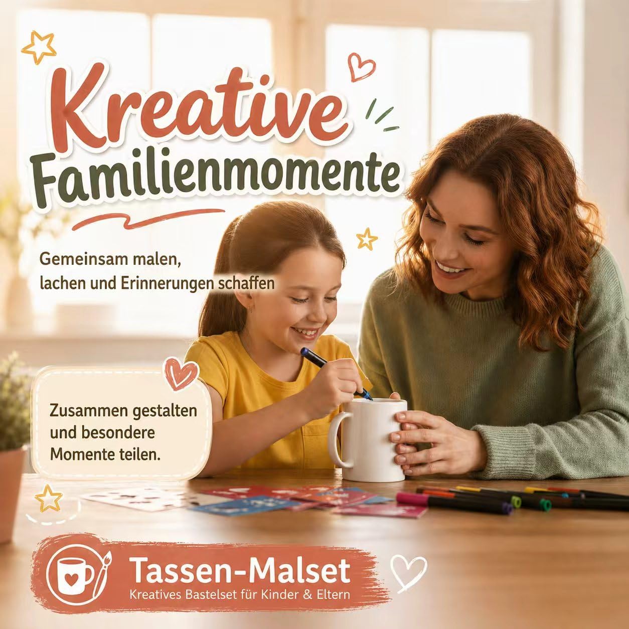 Keramik Bemalen Set mit Porzellanstiften