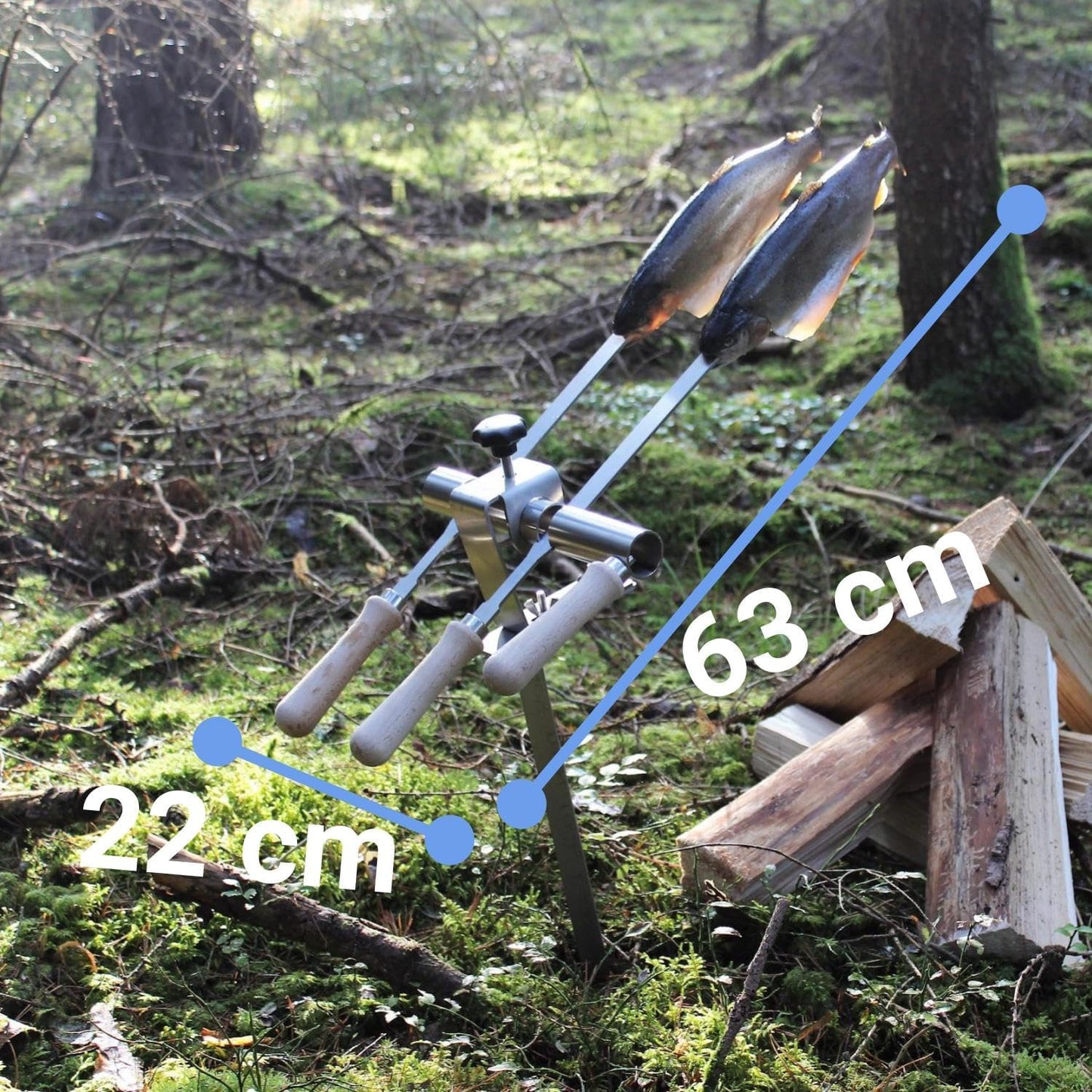Steckerlfisch Grillspiesshalter inklusive Befestigungsmaterial