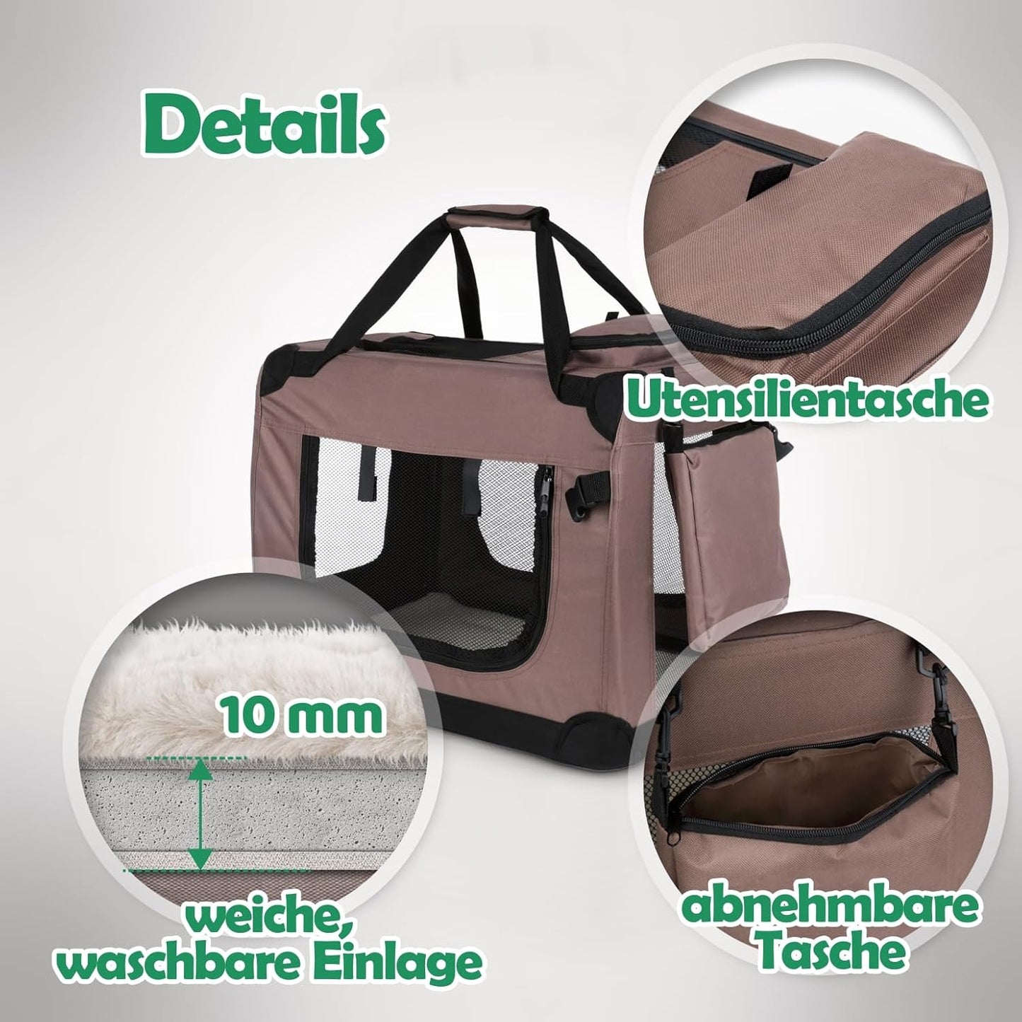 Hundebox, L 70 x B 52 x H 50 cm|Beige