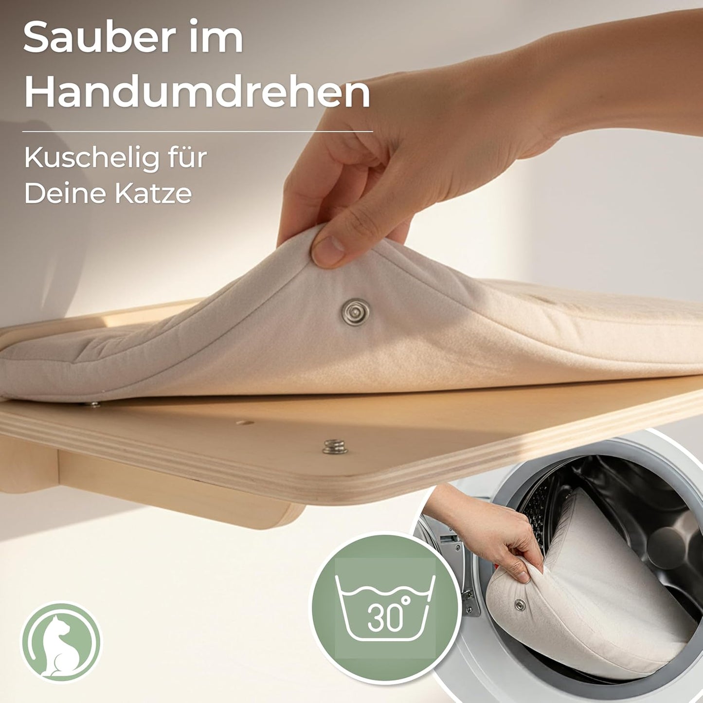 5-teiliges Kletterwand Katzen-Set, 5er-Set - Naturbeige