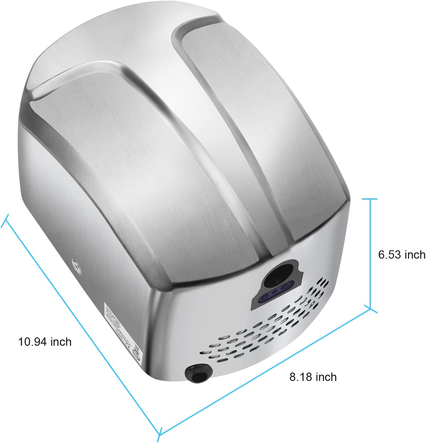 Elektrischer Händetrockner, Silber
