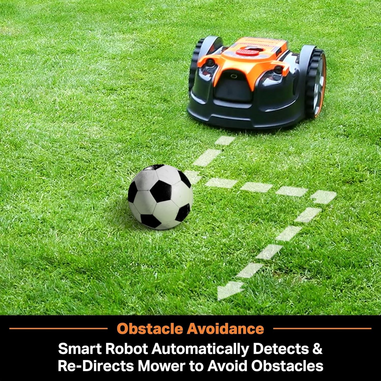 Roboter-Rasenmäher mit Trimmer-Kombi-Set, Roboter und Trimmer
