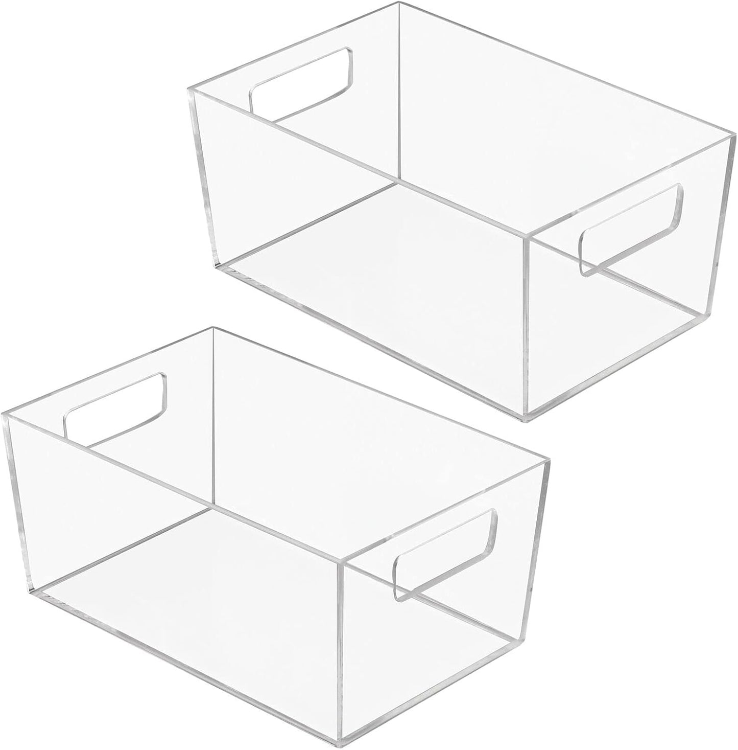 2er Set Transparente Ablageboxen