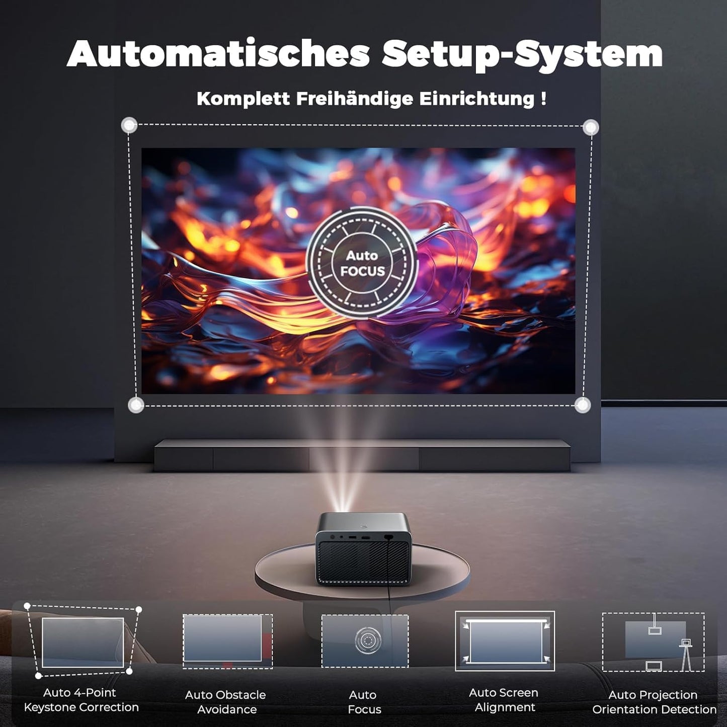4K Mini-Smart Beamer, M schwarz