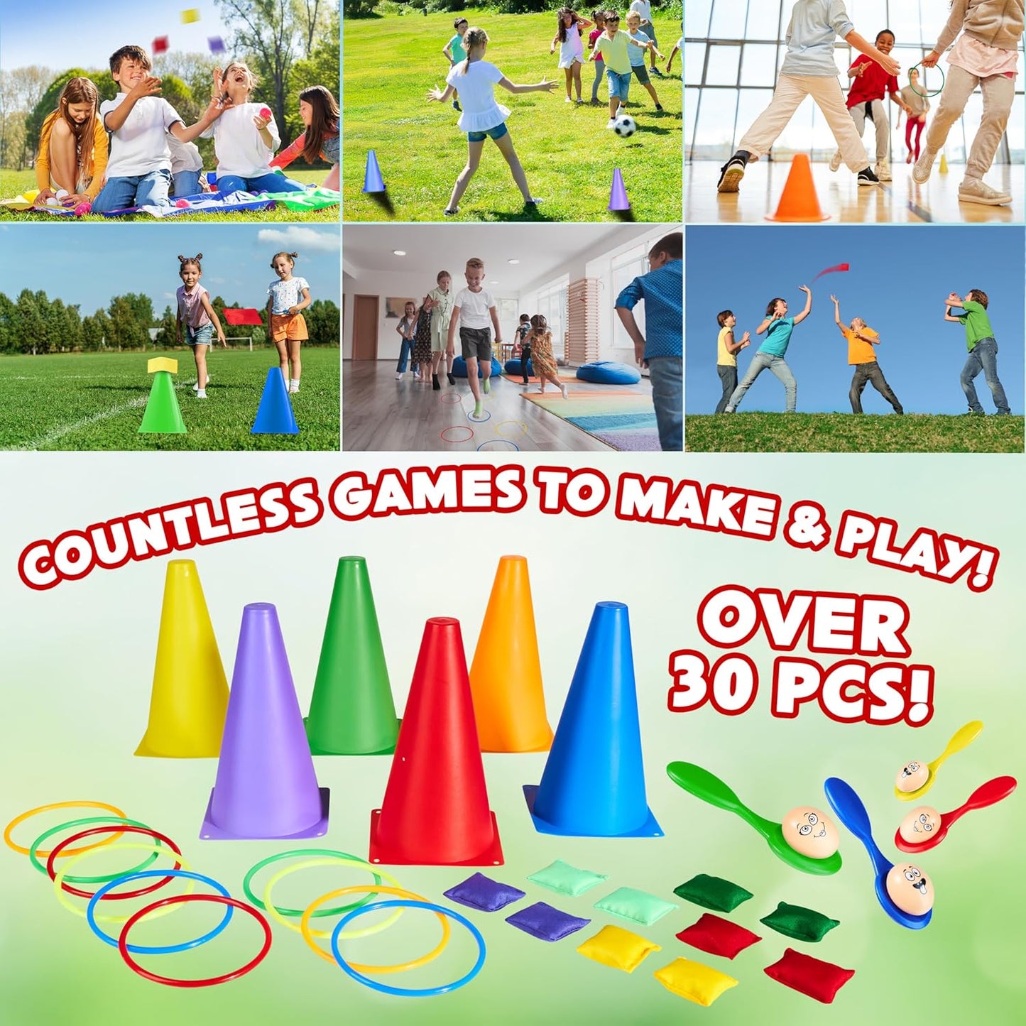 Outdoor-Spieleset für Kinder (4-in-1 Set), 4 in 1 Set