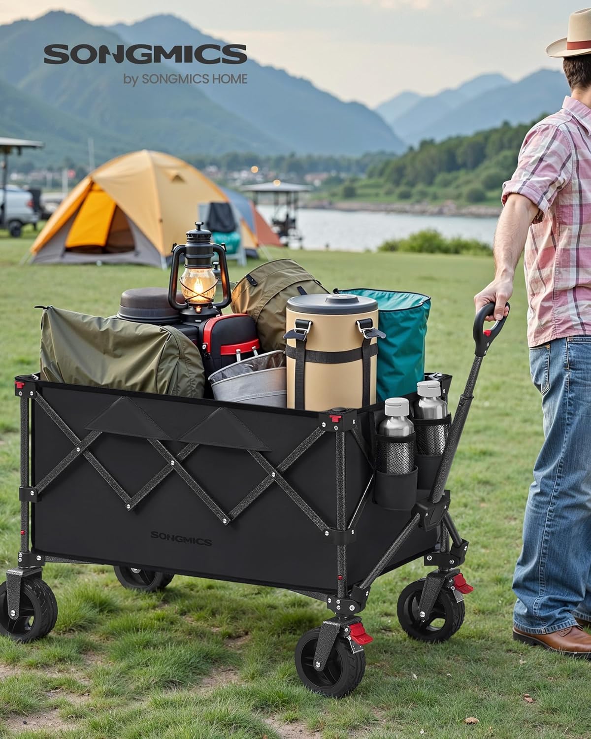 Faltbarer Handwagen, 150 L Tintenschwarz