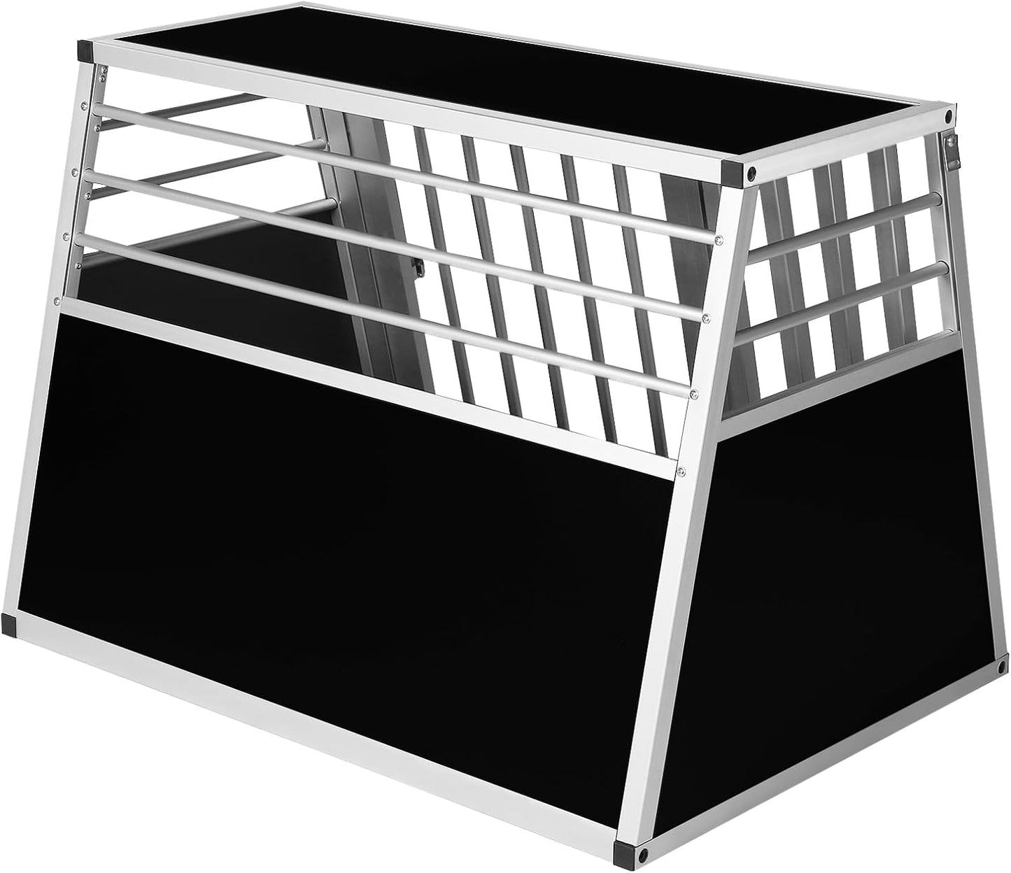 Hundetransportbox für Reise und Auto, L 92 x B 65 x H 66 cm, Schwarz