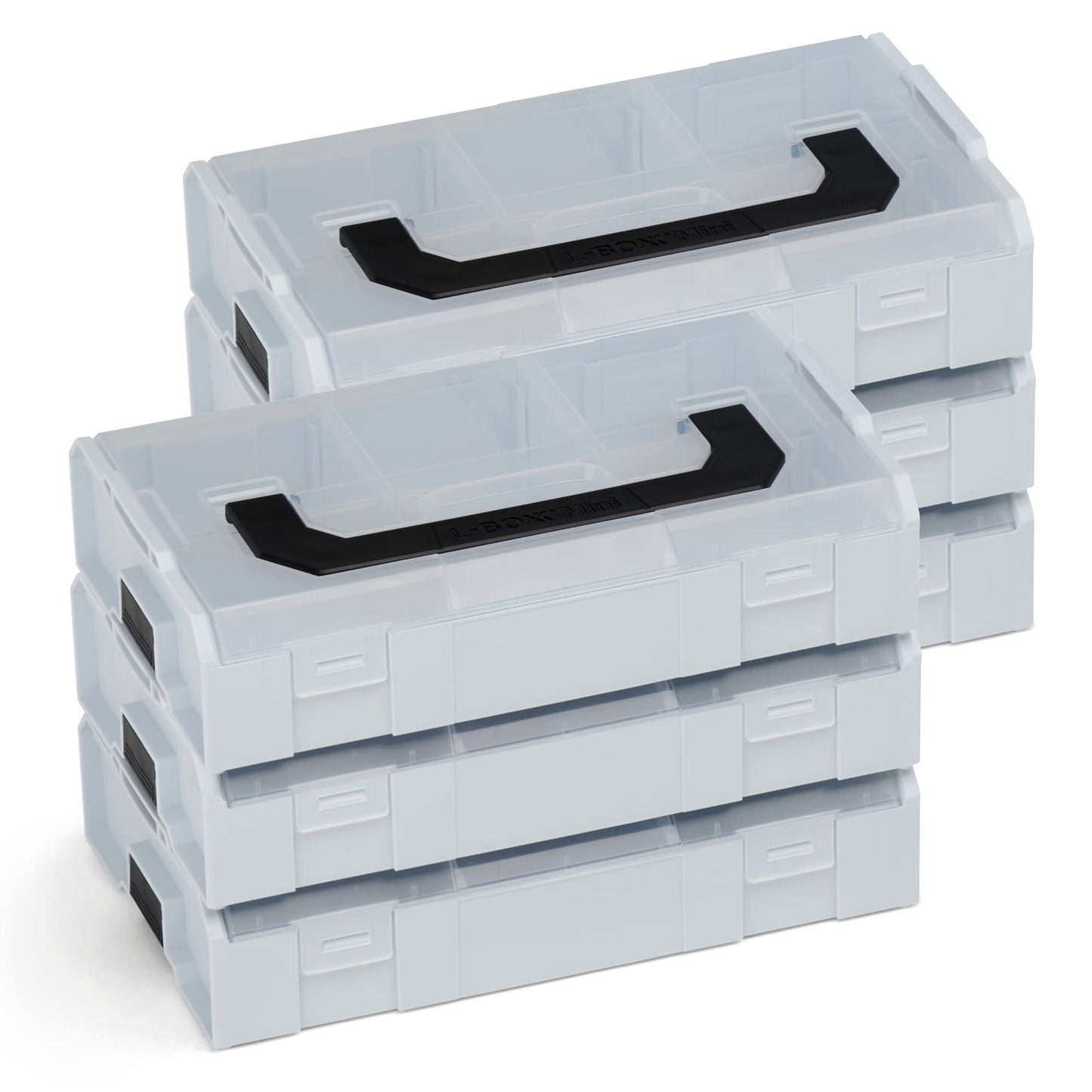 Mini-Werkzeugkoffer-Set, 6 Grau + Transparent