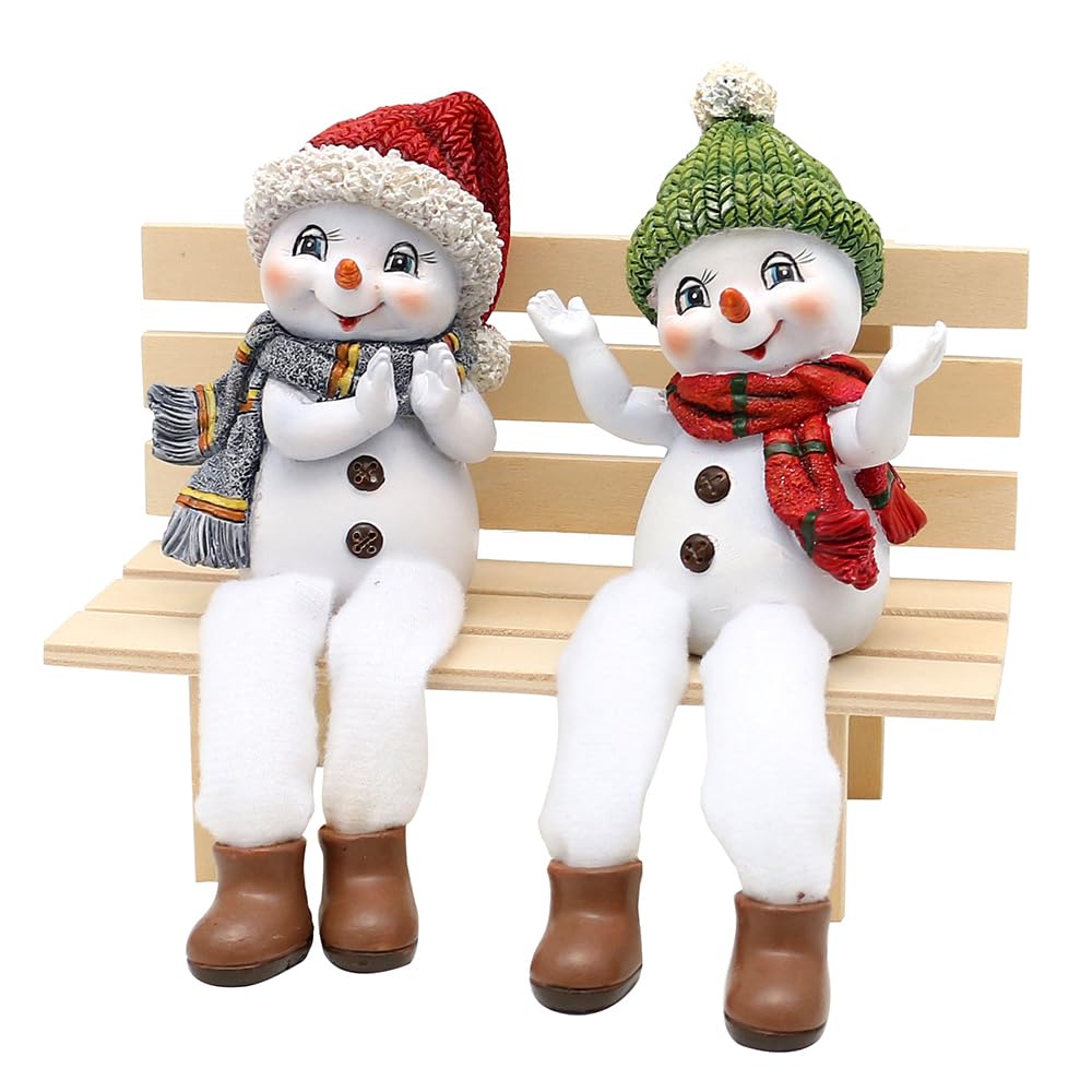 2er-Set Schneekinder, Kantensitzer Stoffbeine