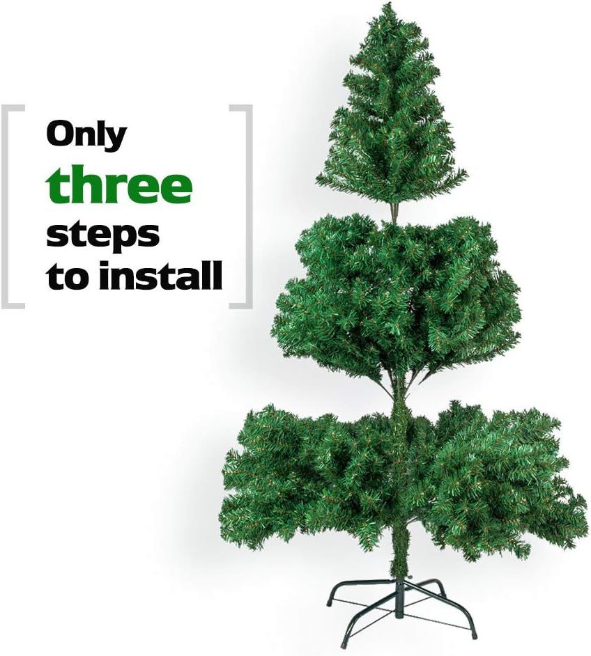 Künstlicher Weihnachtsbaum mit Metallständer, Grün, 240 cm