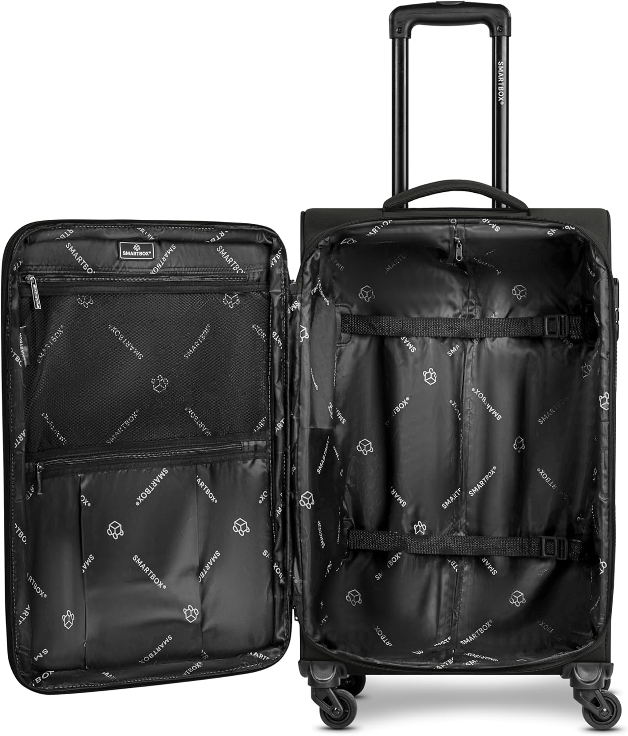 Edition 04 - 3-teiliges Weichschalen-Koffer Set, Schwarz Kofferset (3-teilig) erweiterbar